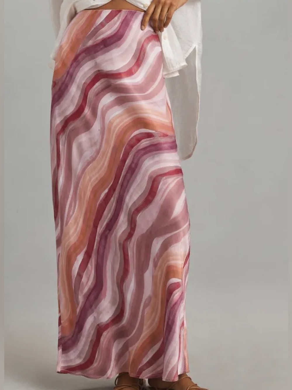 Anthropologie Tilda maxi slip skirt